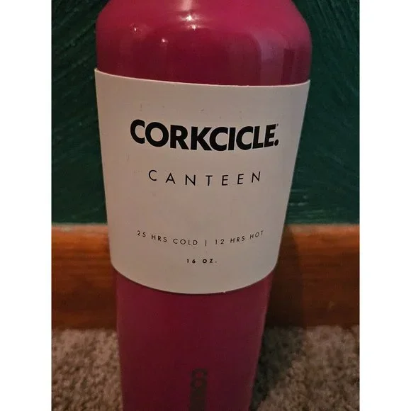 New Corkcicle 16 oz Pink Canteen - Picture 2 of 3